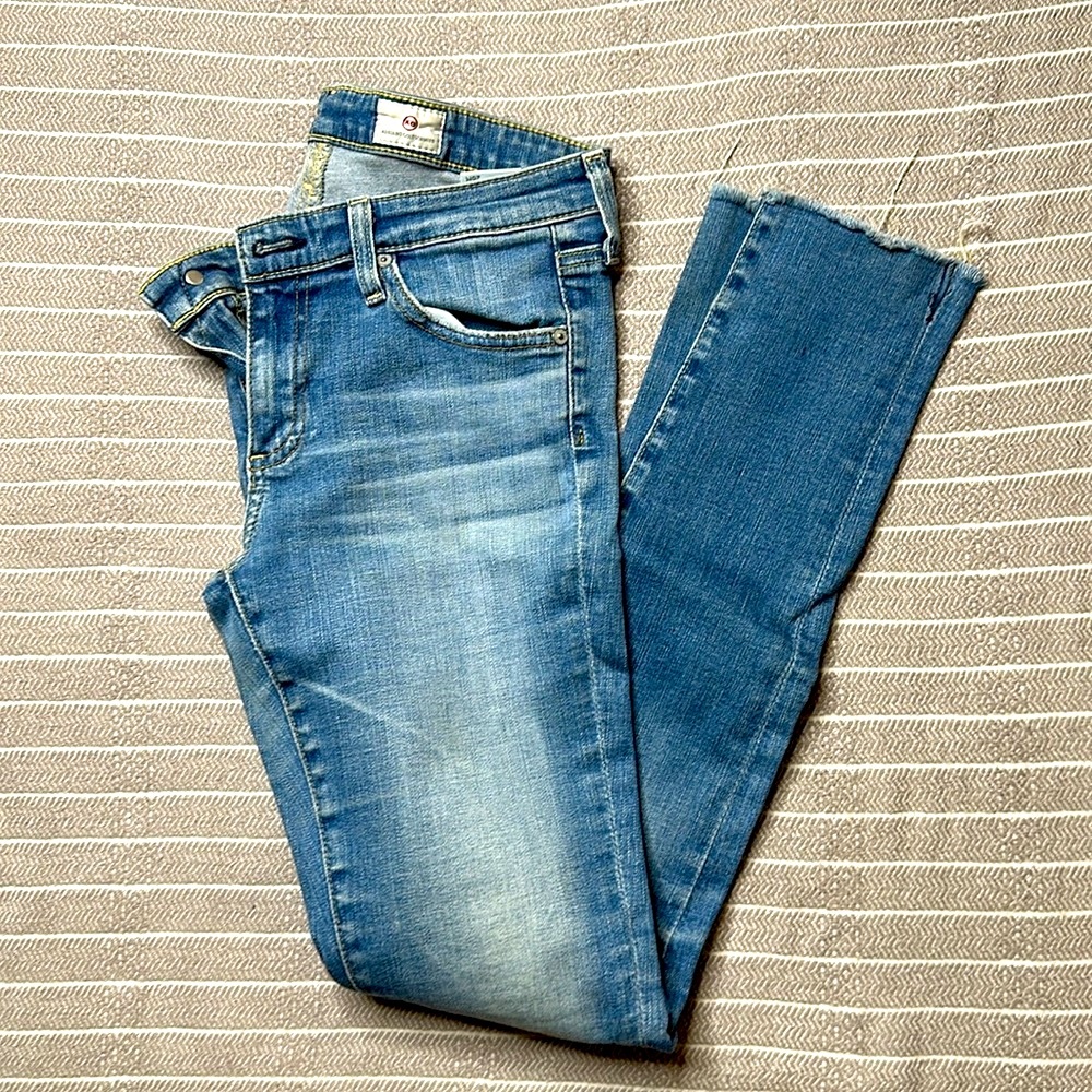AG Women’s Denim Jeans light wash the legging ankle super skinny pants size 26R